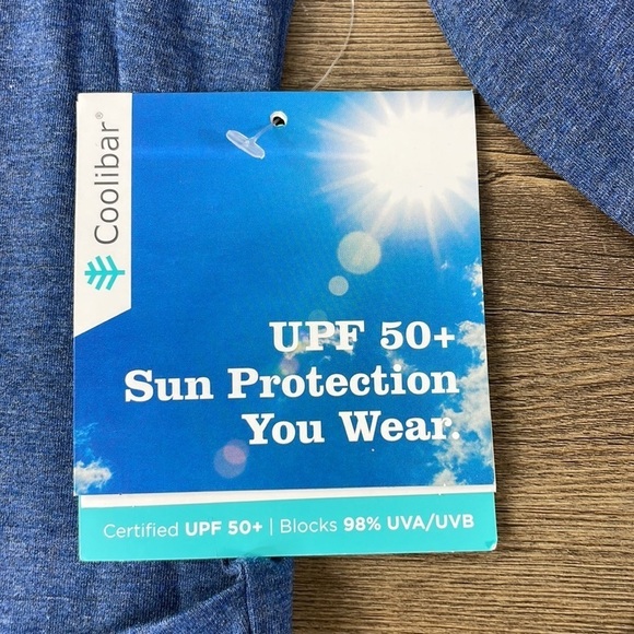 NWT Coolibar Women’s Tie Front Dress, Blue, UPF 50+ Sun Protection, size xs - Picture 5 of 10